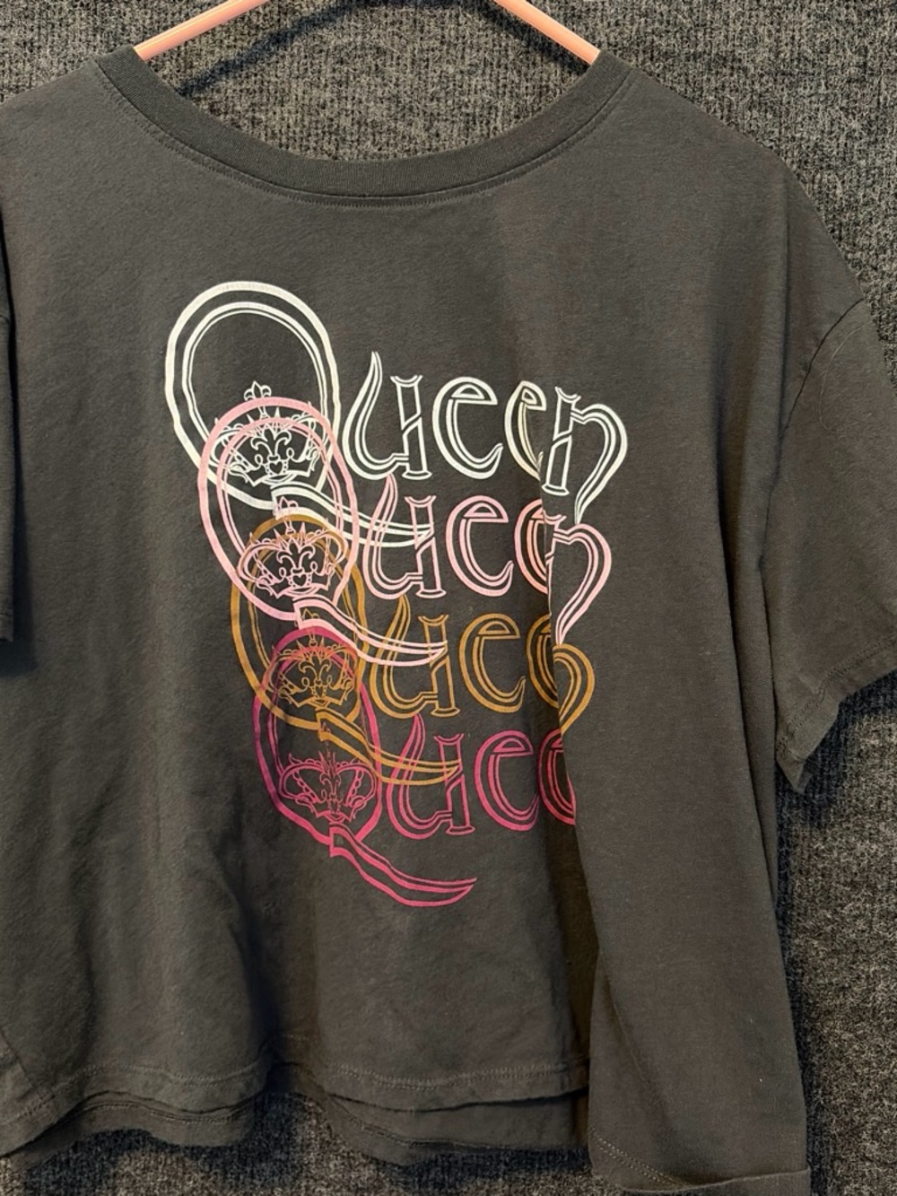 torrid Black Short Sleeve Tee with Pink & Gold Script